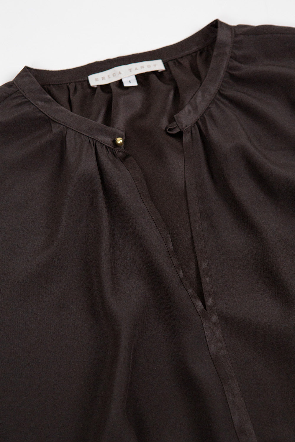 Patti Silk Charmeuse Blouse in Nocino