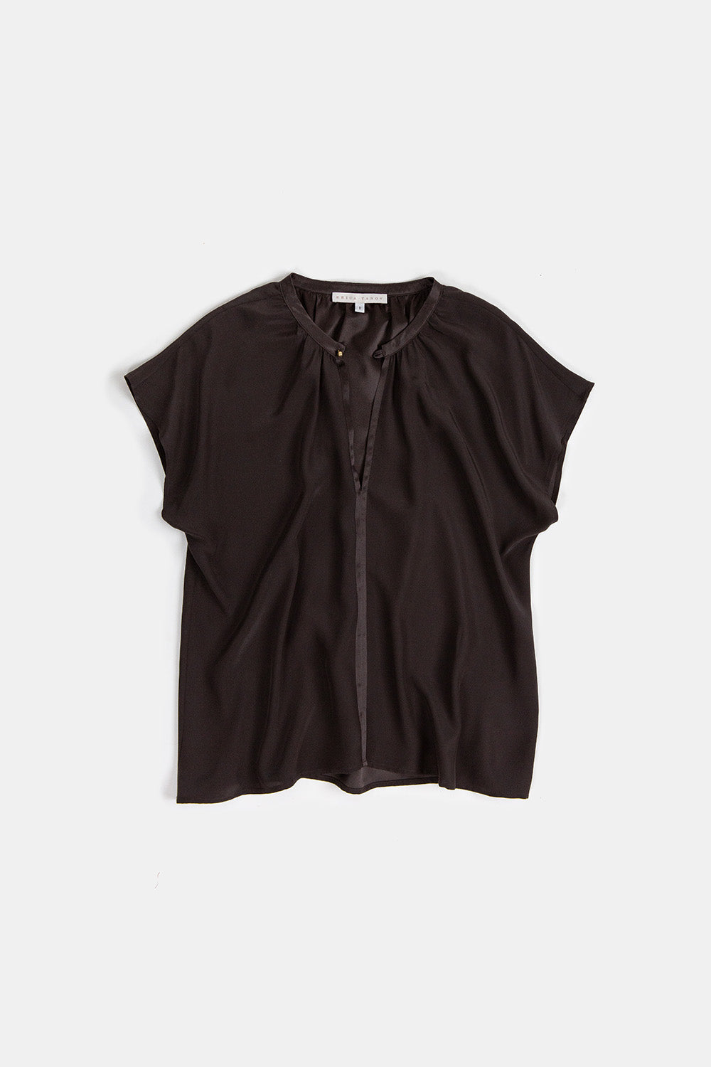 Patti Silk Charmeuse Blouse in Nocino
