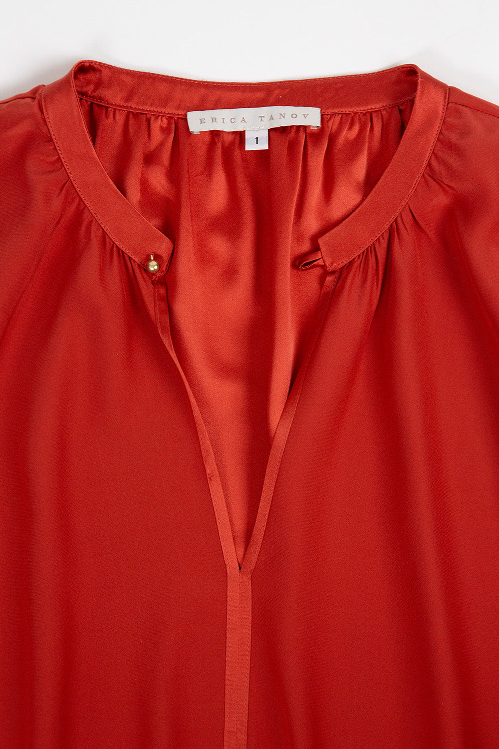 Patti Silk Charmeuse Blouse in Rooibos