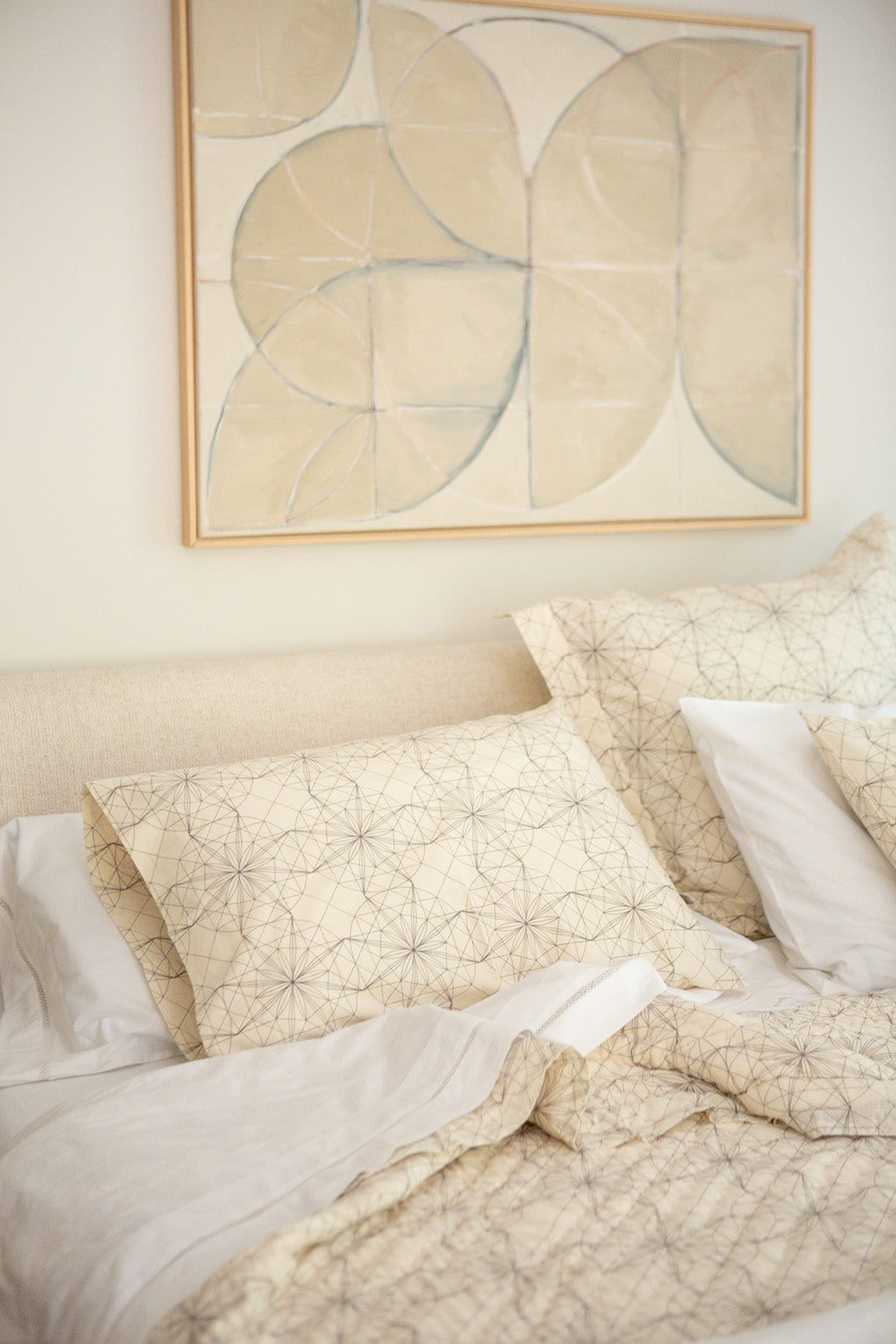 Cotton Pillowcase Pair In Lena Wolff 'Drawn Star'