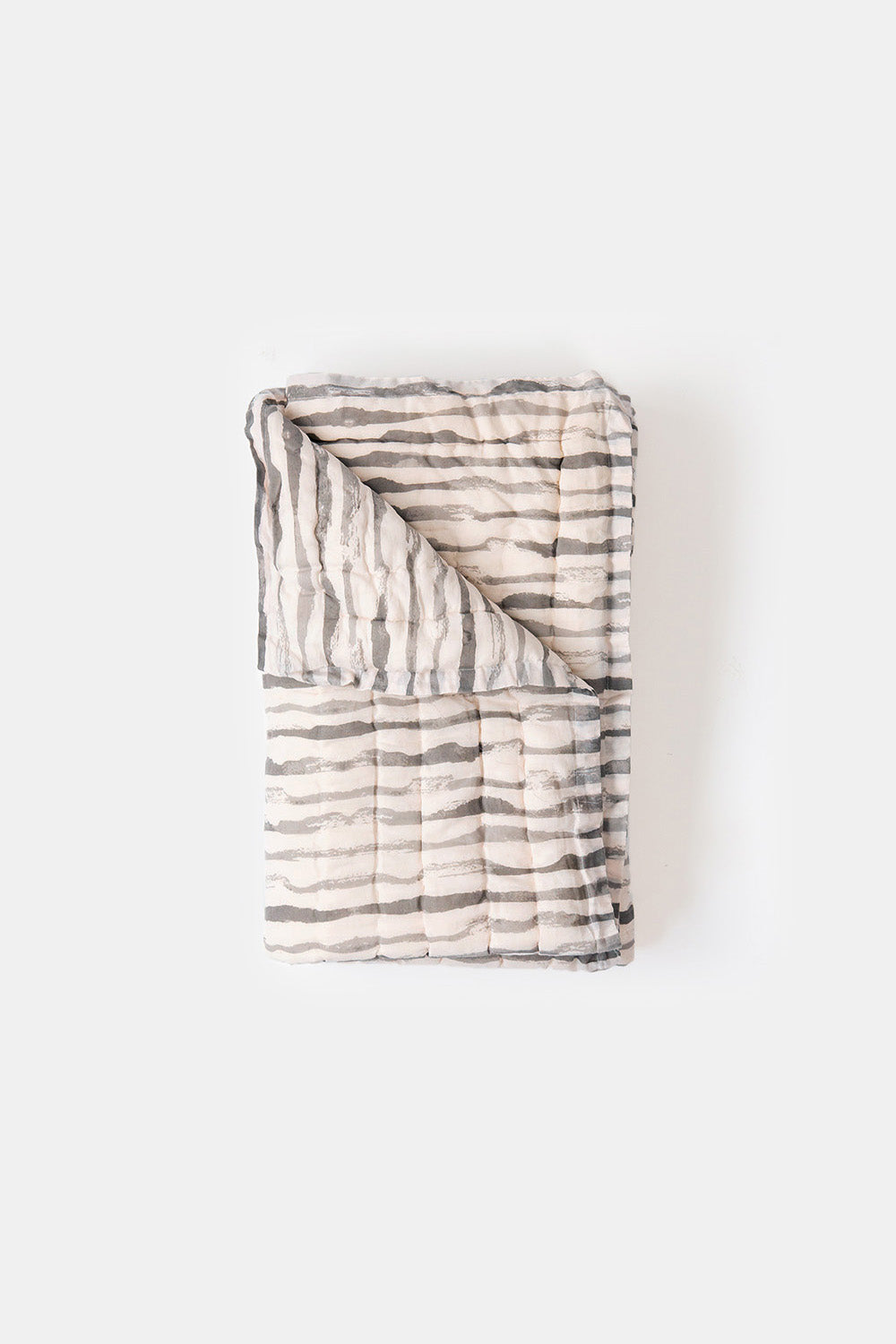 Cotton Hand-stitched Travel Quilt in Alder