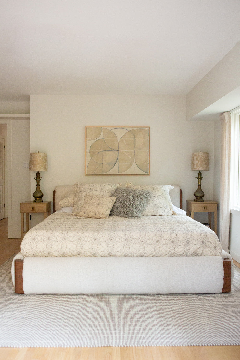 Cotton Hand-Stitched Quilt In Lena Wolff 'Drawn Star'