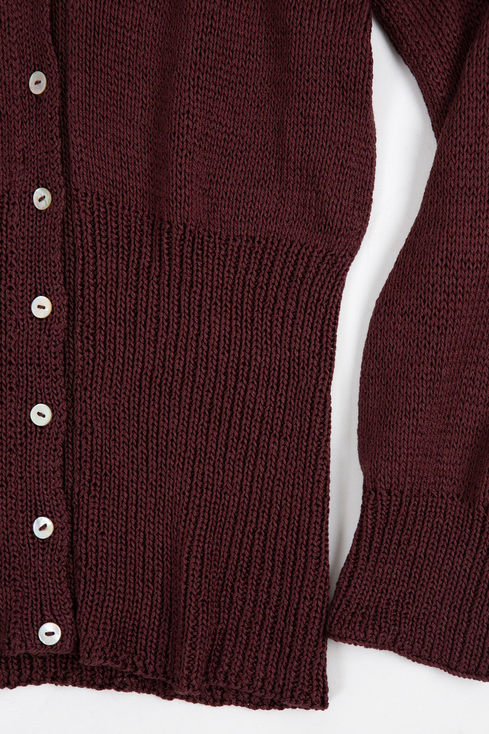 Raglan Cotton Cardigan in Fig