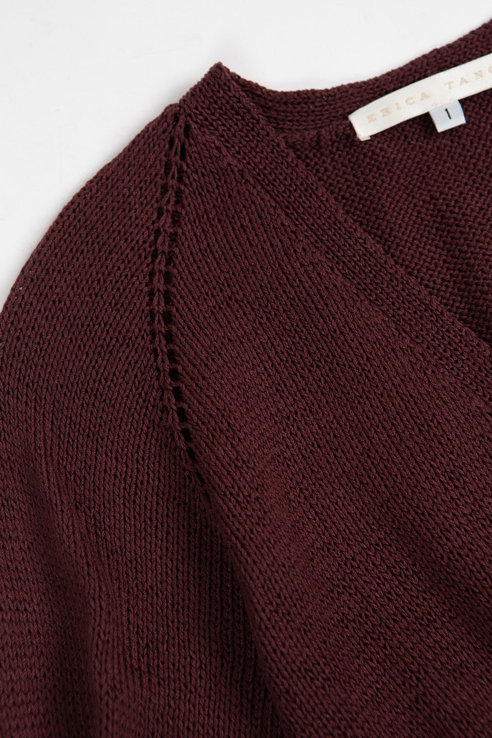 Raglan Cotton Cardigan in Fig