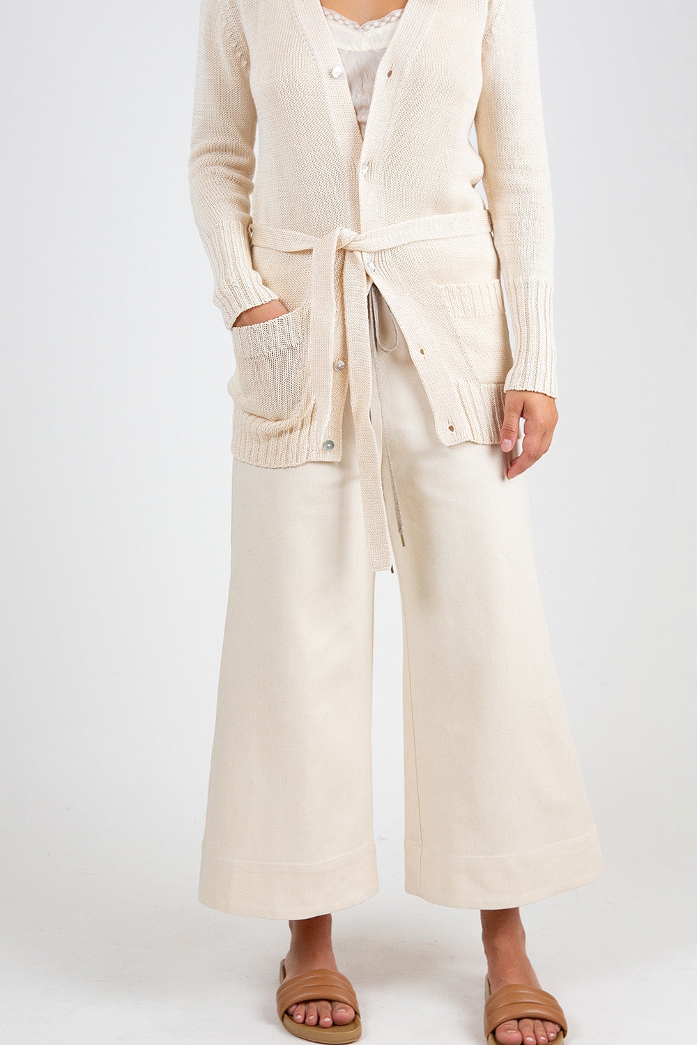 Ramona Cotton Canvas Pant In Natural