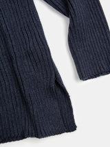 Pima Cotton Ribbed Pullover in Aegean