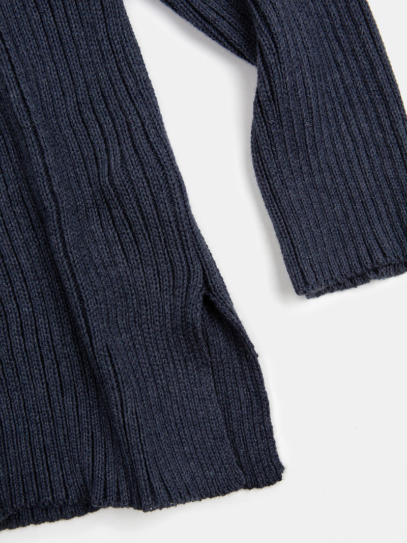 Pima Cotton Ribbed Pullover in Aegean