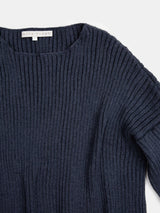 Pima Cotton Ribbed Pullover in Aegean