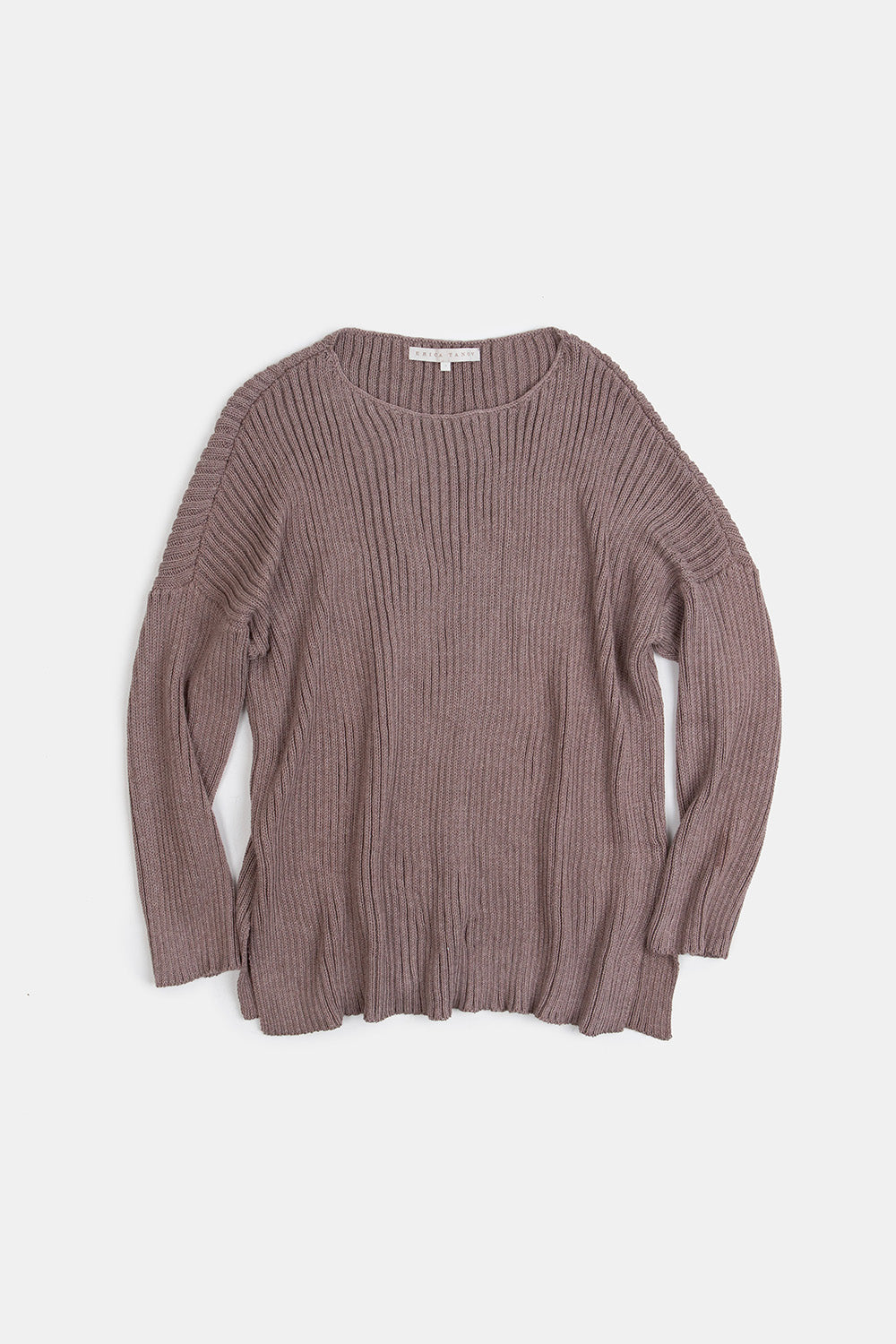 Pima Cotton Ribbed Pullover in Haze