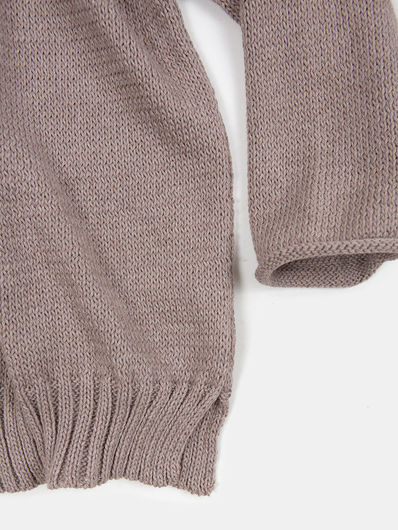 Organic Cotton Rollneck Sweater in Doe