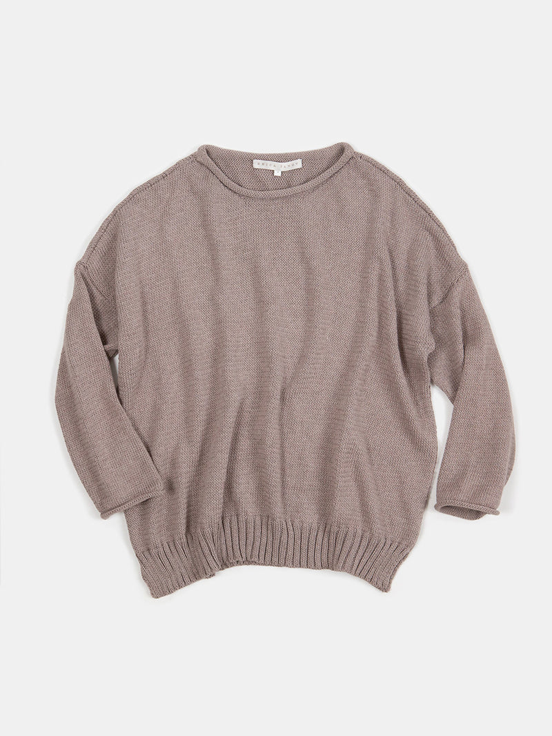 Organic Cotton Rollneck Sweater in Doe