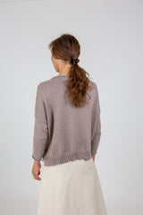 Organic Cotton Rollneck Sweater in Doe