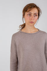 Organic Cotton Rollneck Sweater in Doe