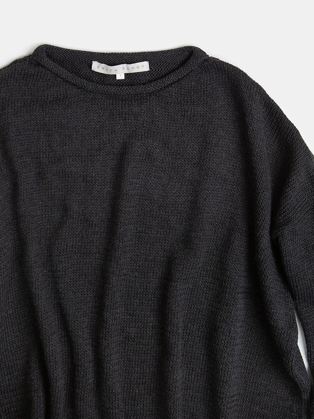 Cotton Rollneck Sweater in Ink