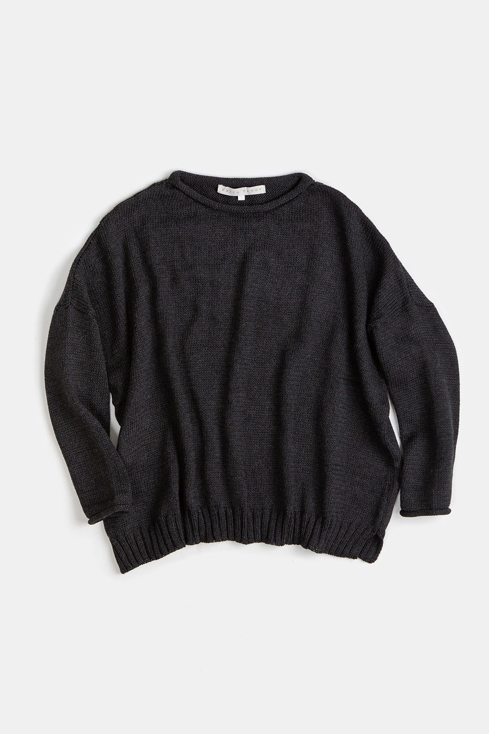 Cotton Rollneck Sweater in Ink