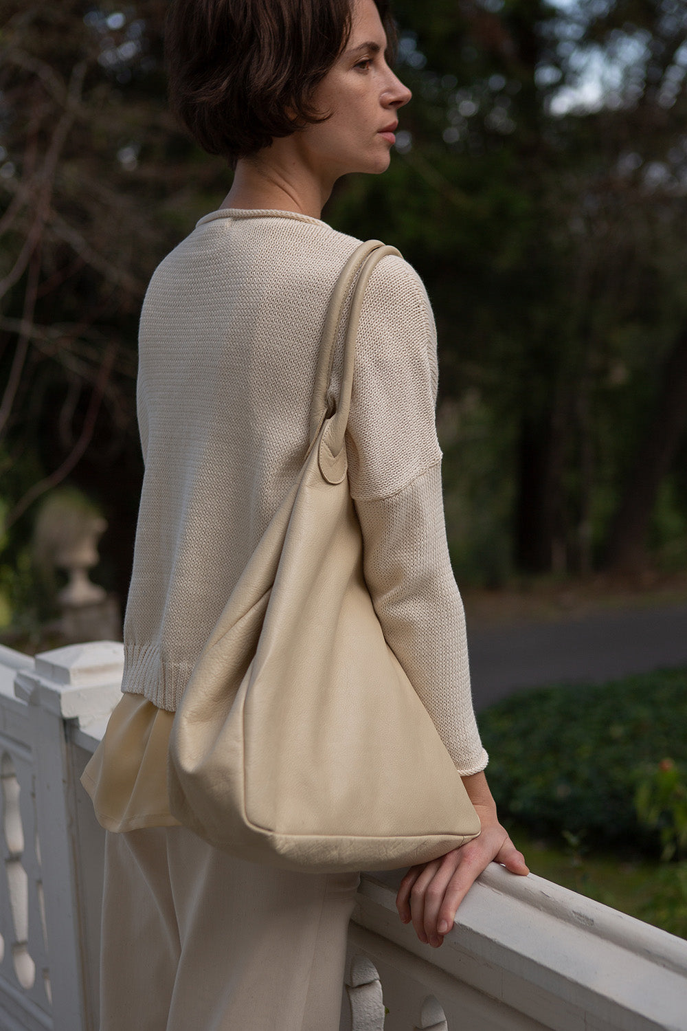 Cotton Rollneck Sweater in Natural