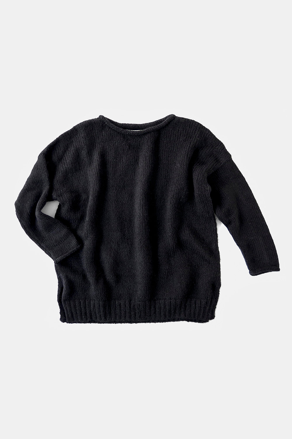 Gabrielle Alpaca Wool Rollneck Sweater In Black