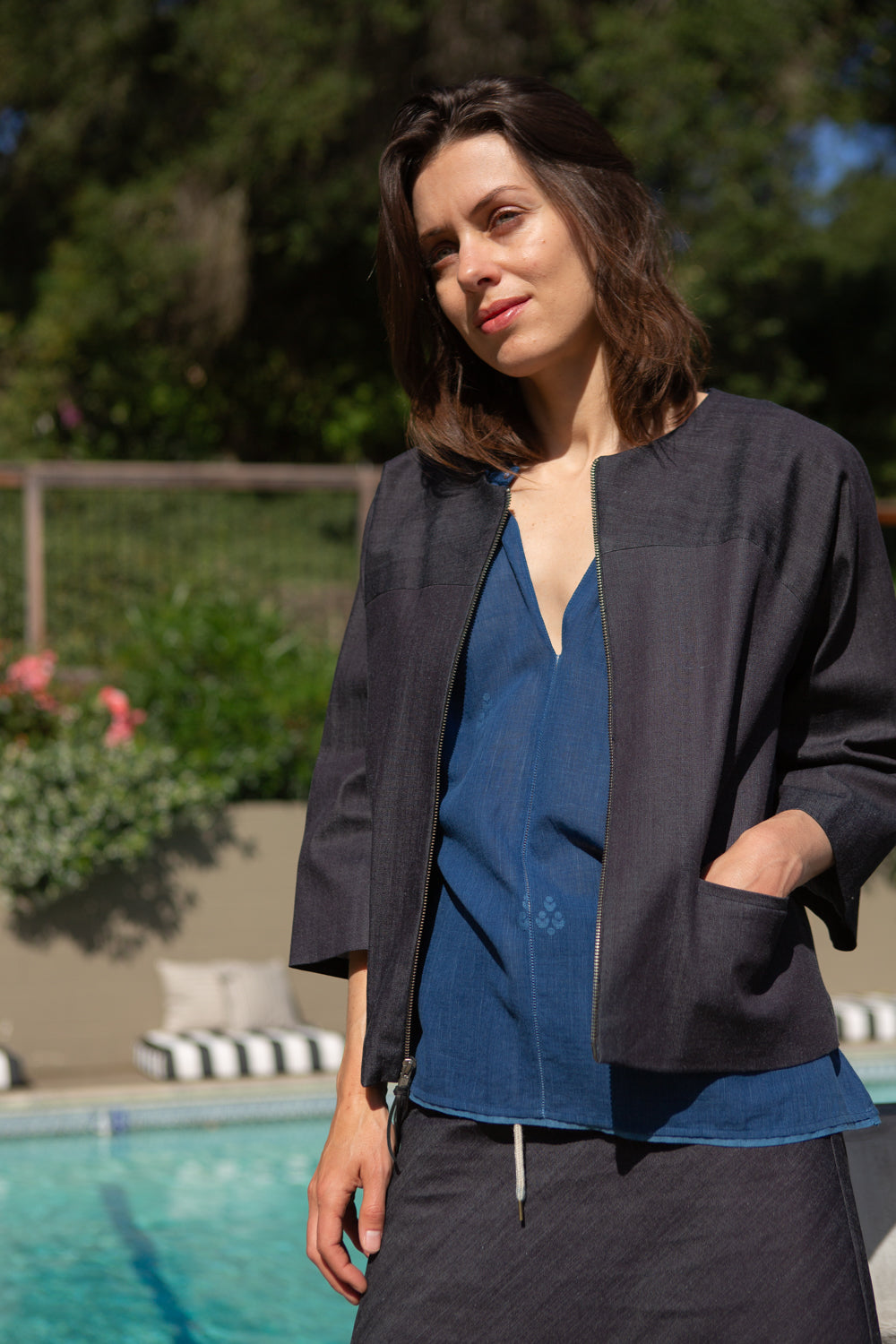 Calore Jacket Ruby Ruby Denim Jacket in Dark Indigo