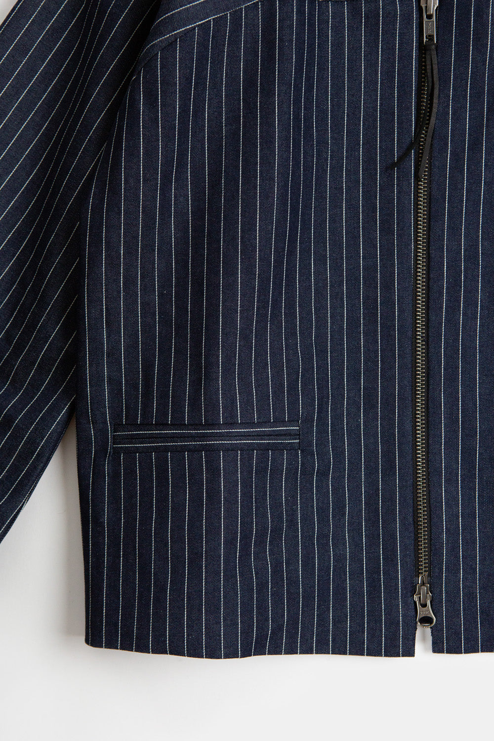 Ruby Denim Jacket in Indigo Stripe