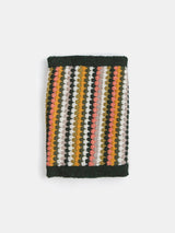 Baby Alpaca Ribbed Edge Scarf in Sunset Stripe