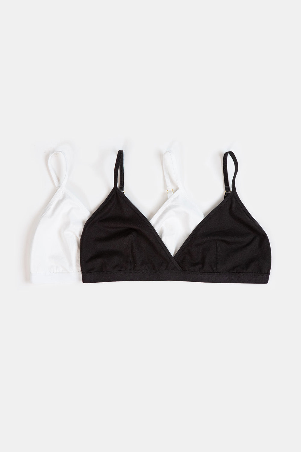 Pima Cotton Bra Bundle of 2 in Black and White