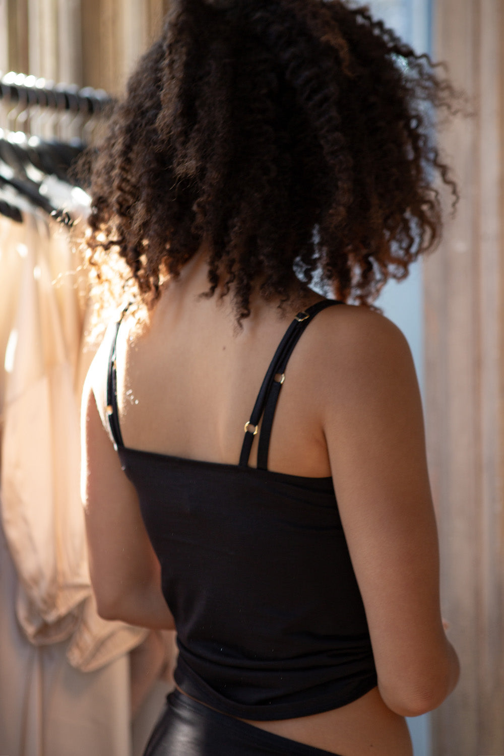 Erica Tanov | Pima Cotton Camisole - Black