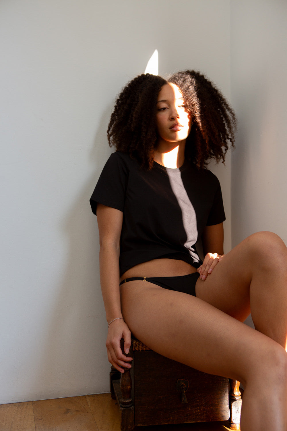 Pima Cotton Tee in Black