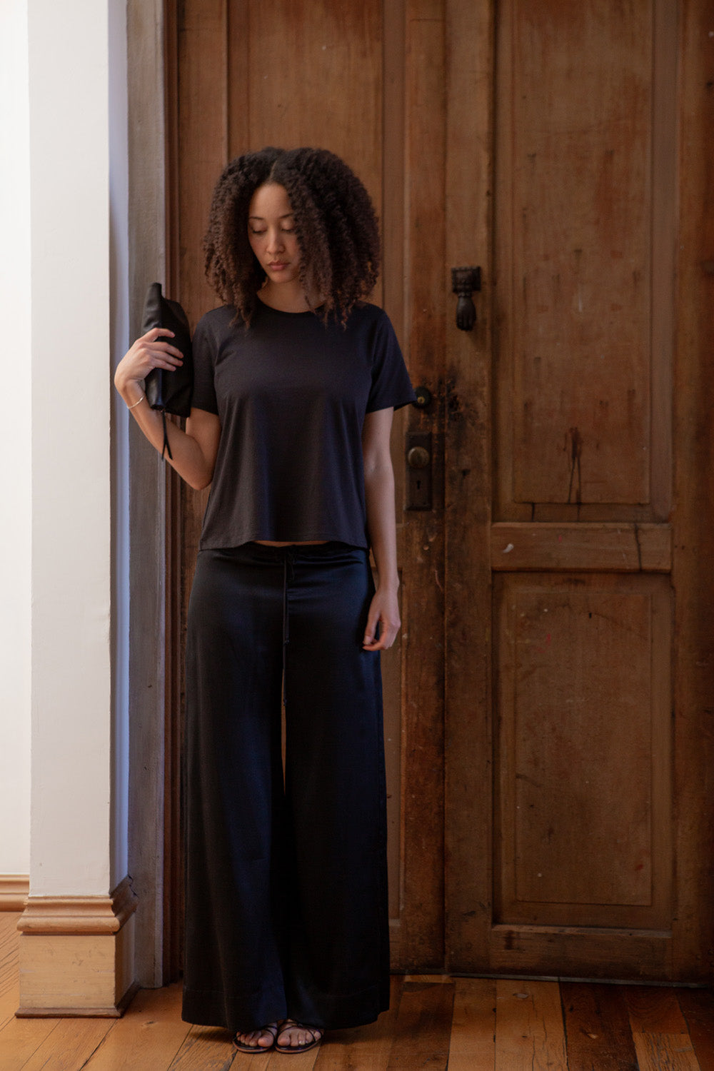 Pima Cotton Tee in Black