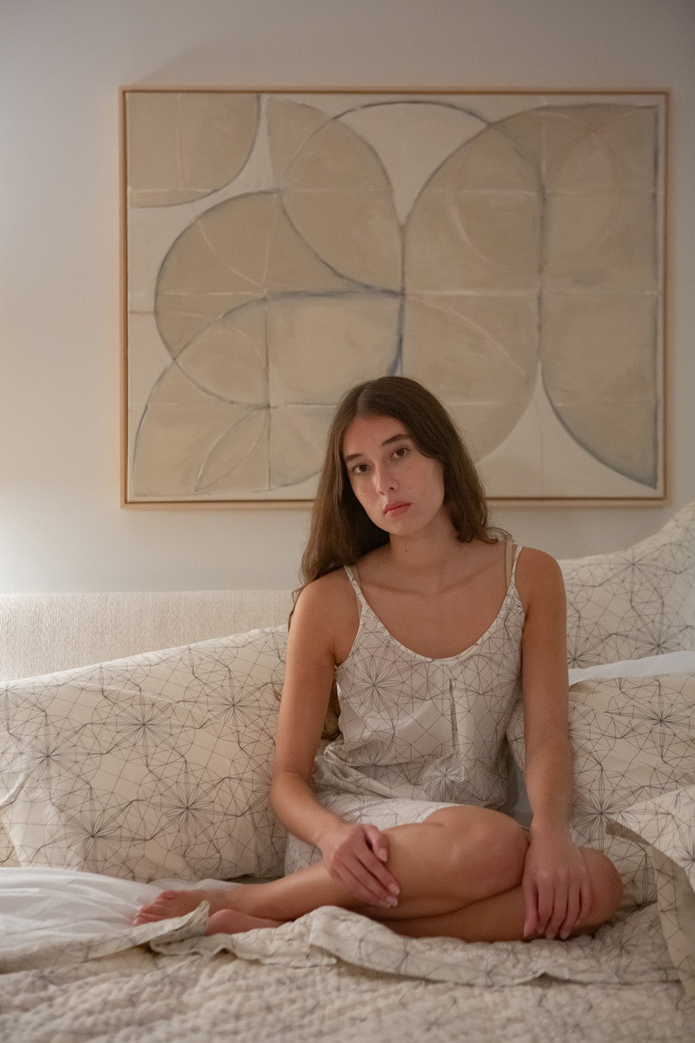 Cotton Sejal Slip in Lena Wolff 'Drawn Star'