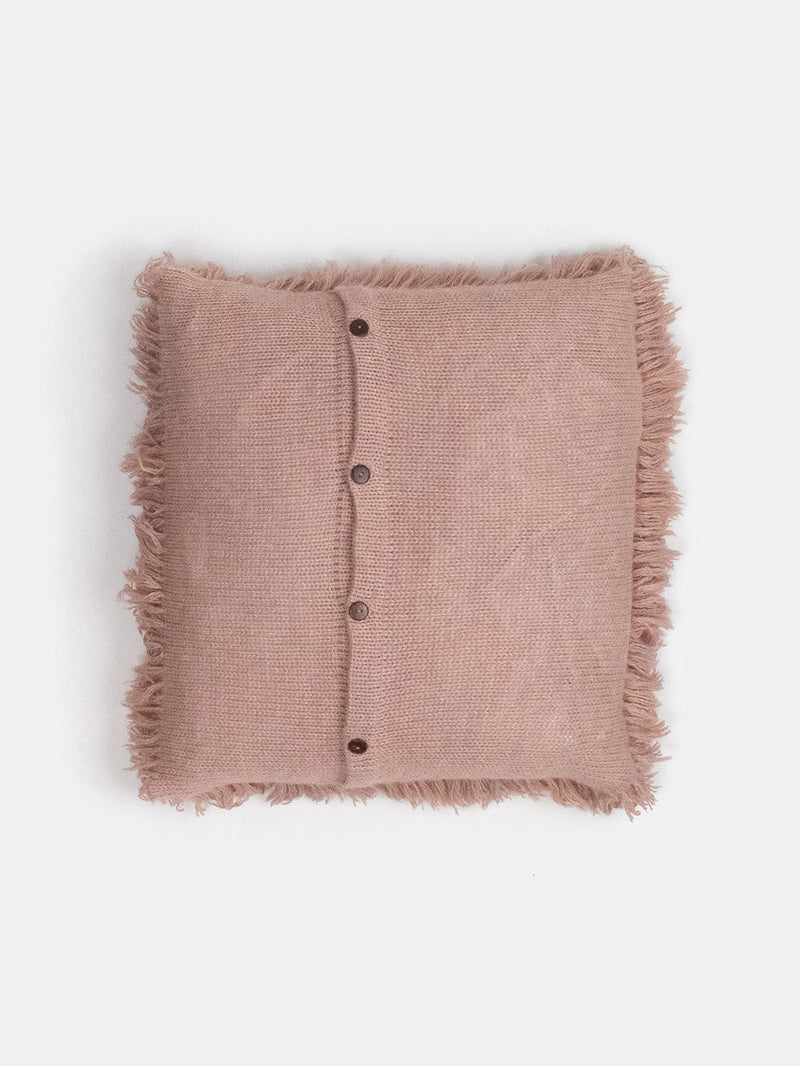 Baby Alpaca Shag Pillow in Cameo