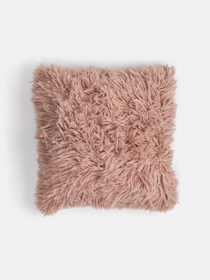 Baby Alpaca Shag Pillow in Cameo