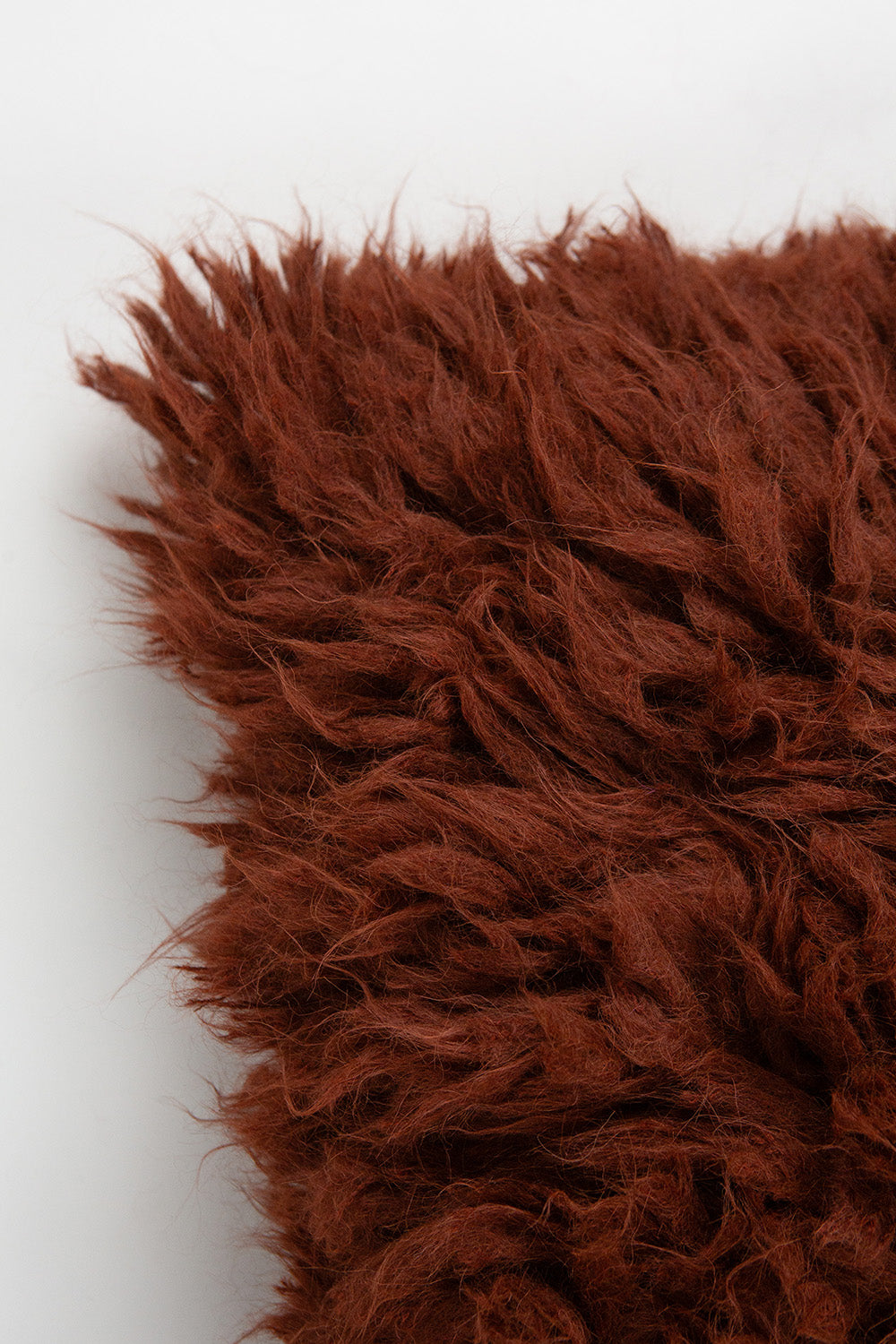 Baby Alpaca Shag Pillow in Amaro