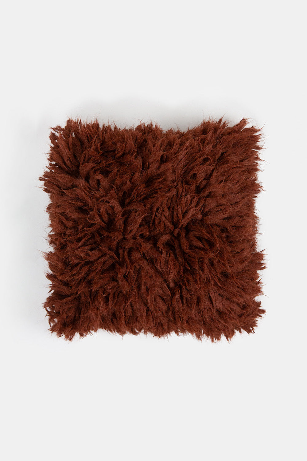 Baby Alpaca Shag Pillow in Amaro