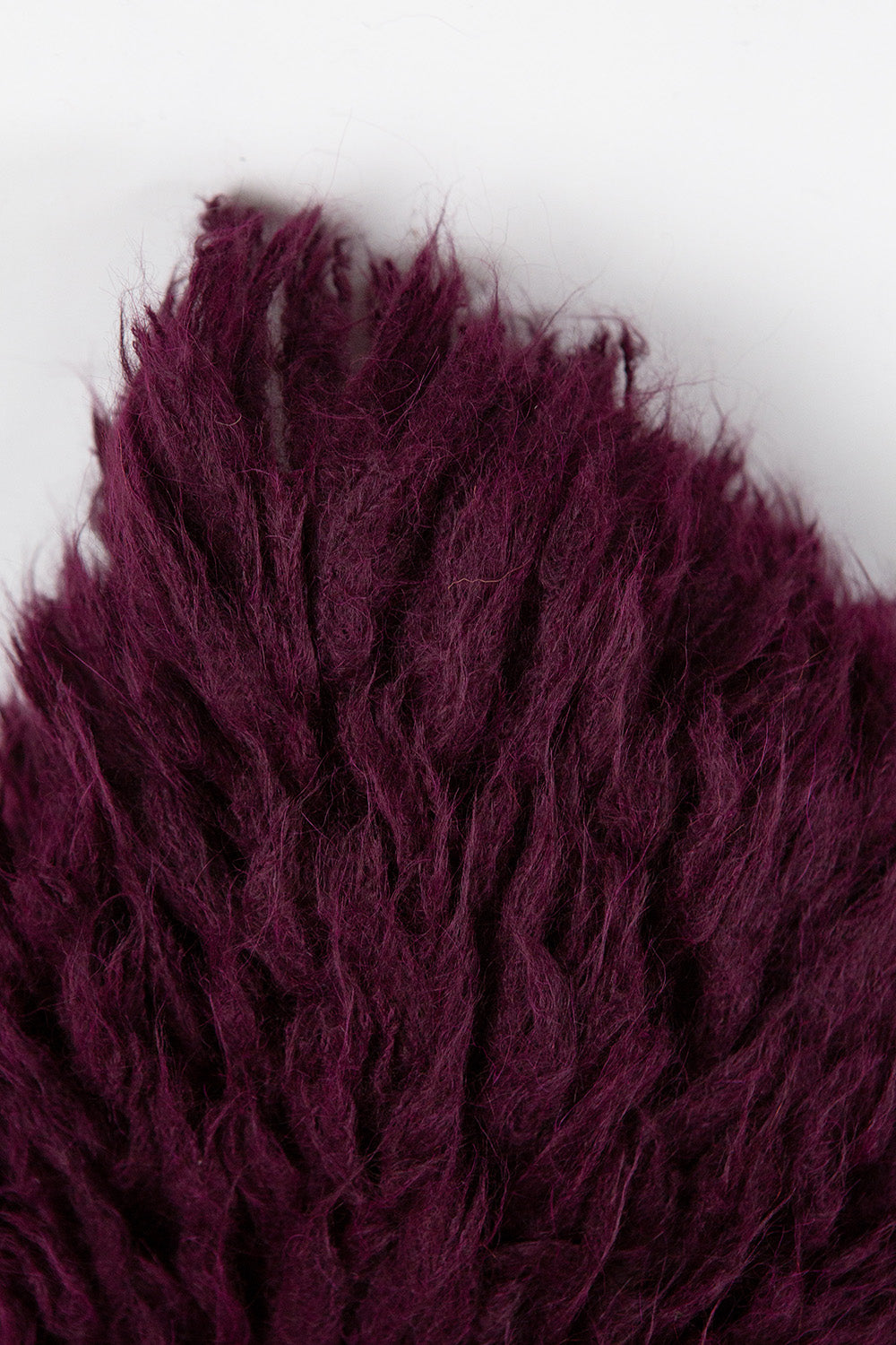 Baby Alpaca Shag Pillow in Aubergine