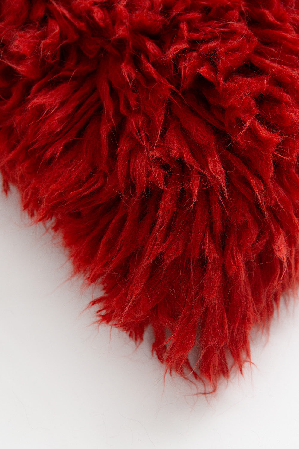 Baby Alpaca Shag Pillow in Paprika