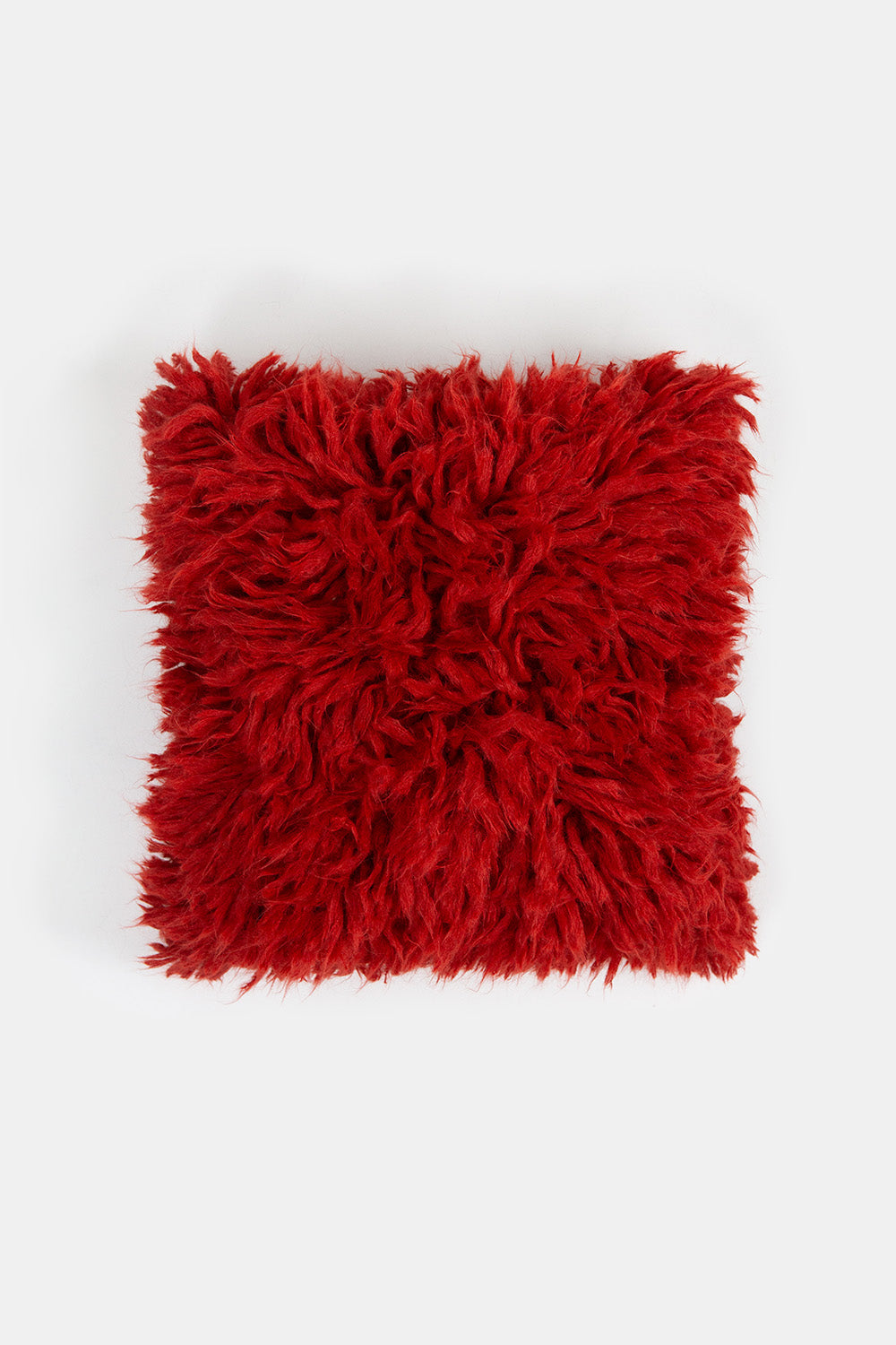 Baby Alpaca Shag Pillow in Paprika