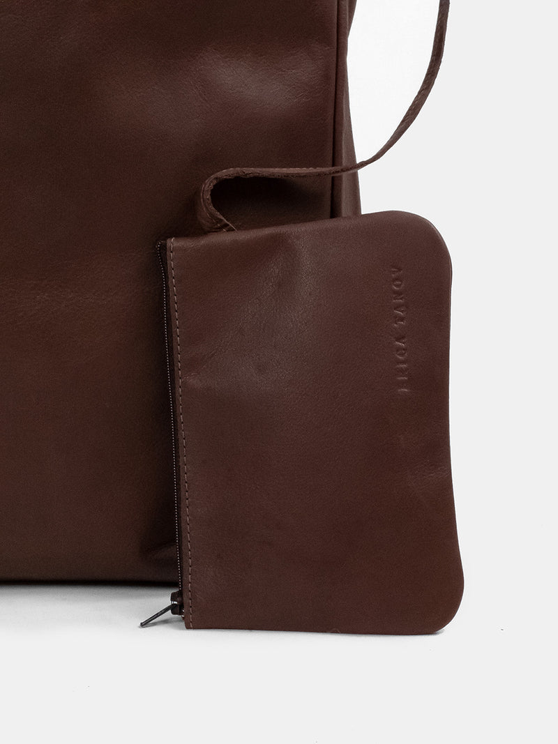Eve Leather Tote in Chocolate