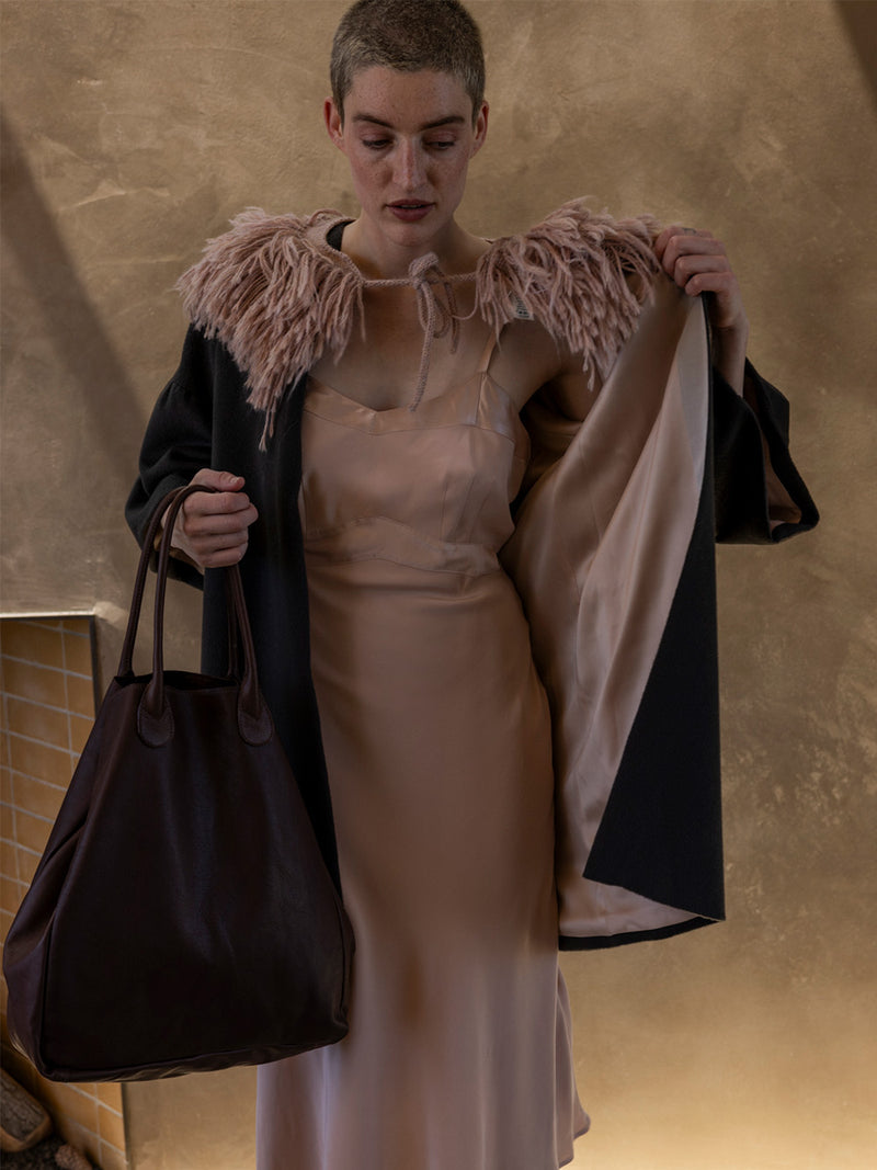 Eve Leather Tote in Chocolate