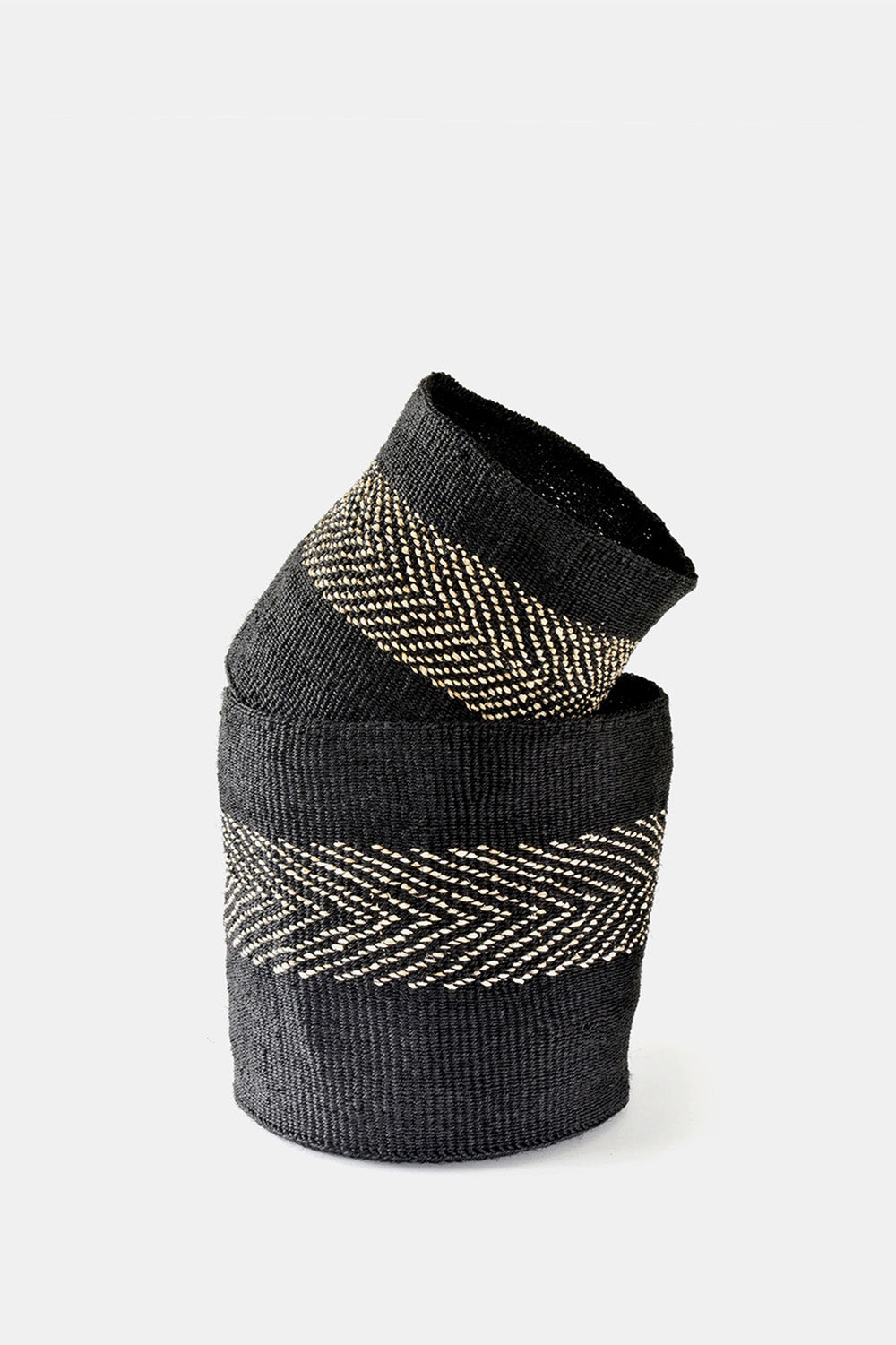 Set of Two Arrow Sisal Baskets