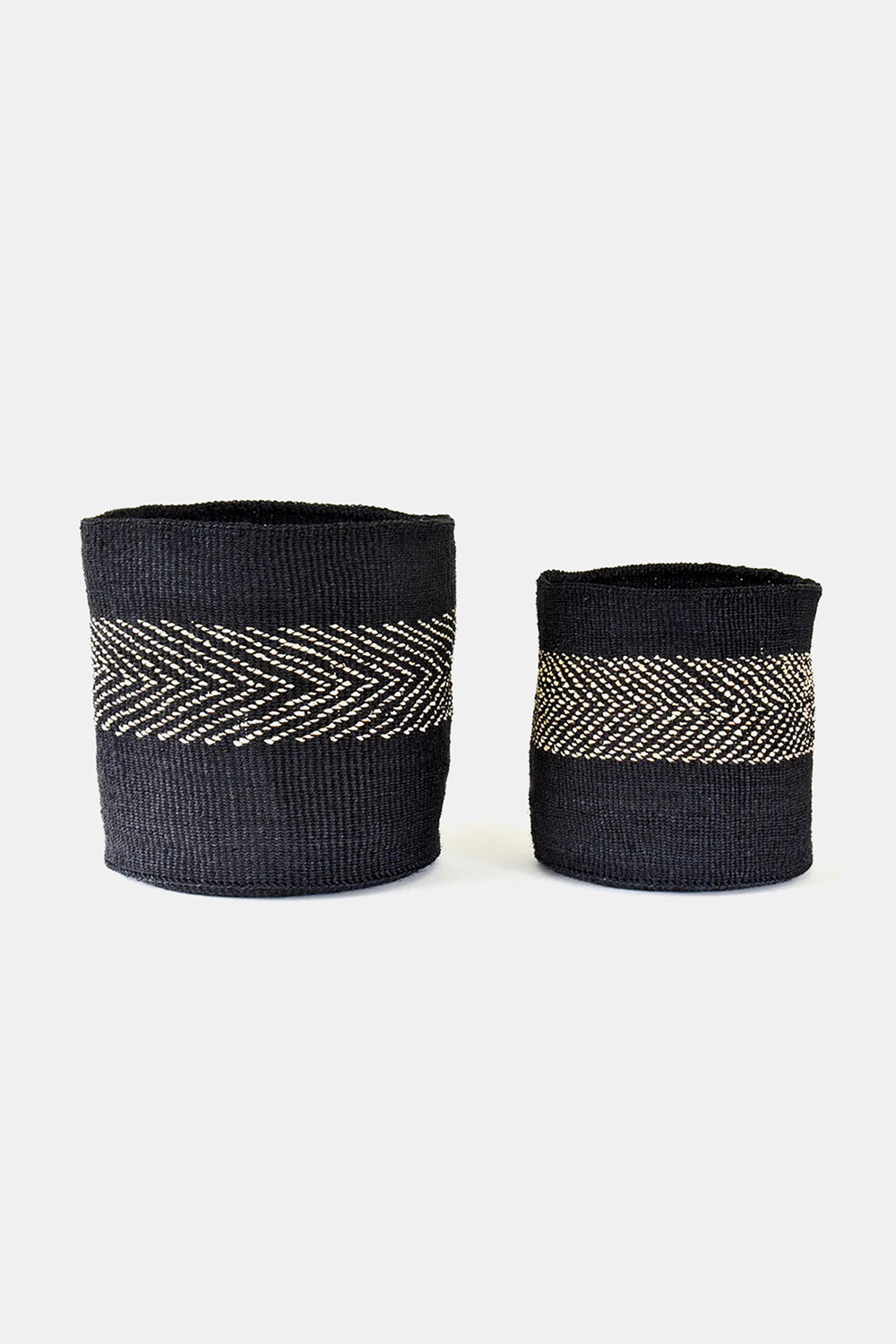 Set of Two Arrow Sisal Baskets