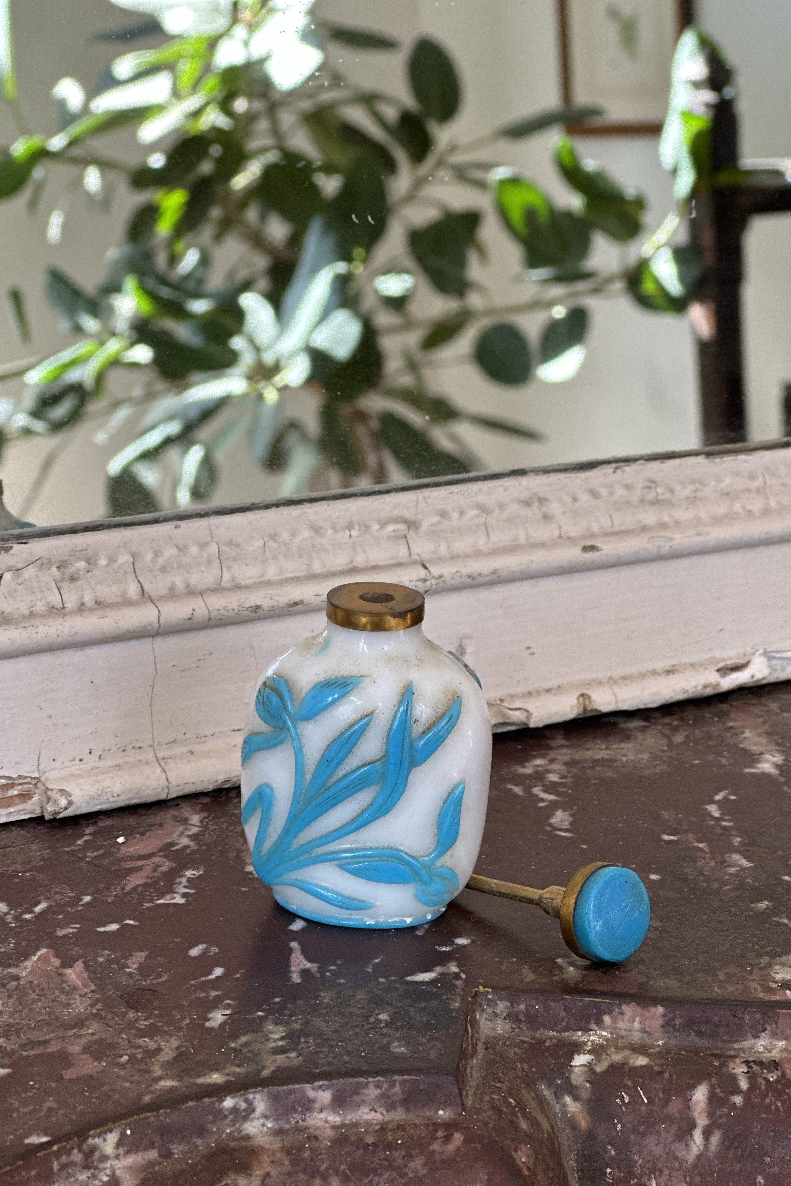 Vintage Chinese Pale Blue Snuff Bottle