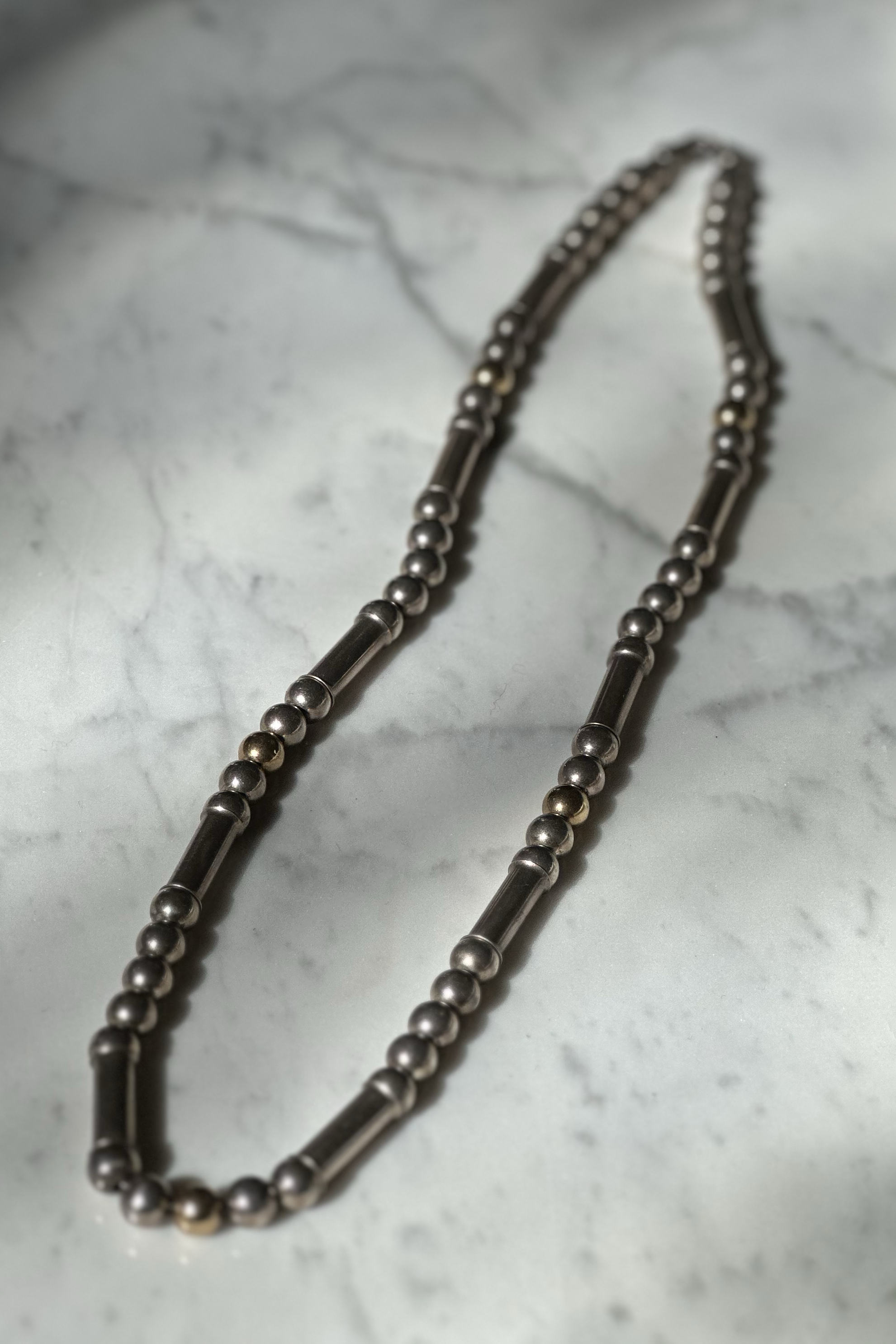Vintage Medium Native American Sterling Silver Necklace