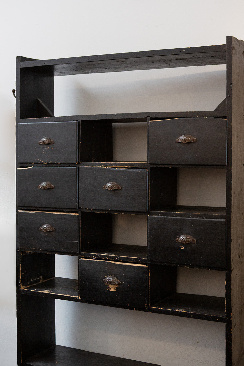 Black Shelf With Drawers