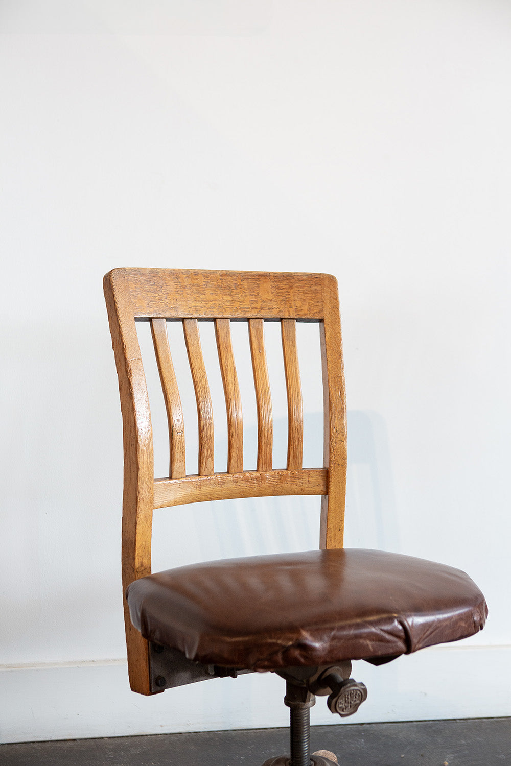 Pair of Desk Chairs with Leather Seats