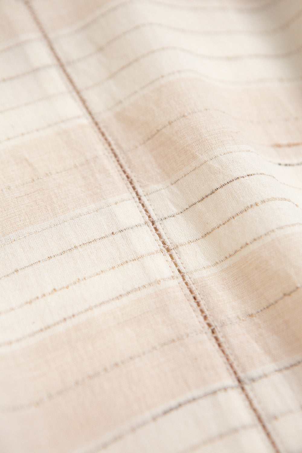 Suki Jamdani Cotton Dress In Dune Stripe
