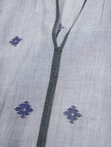 Patti Jamdani Cotton Top in Chambray