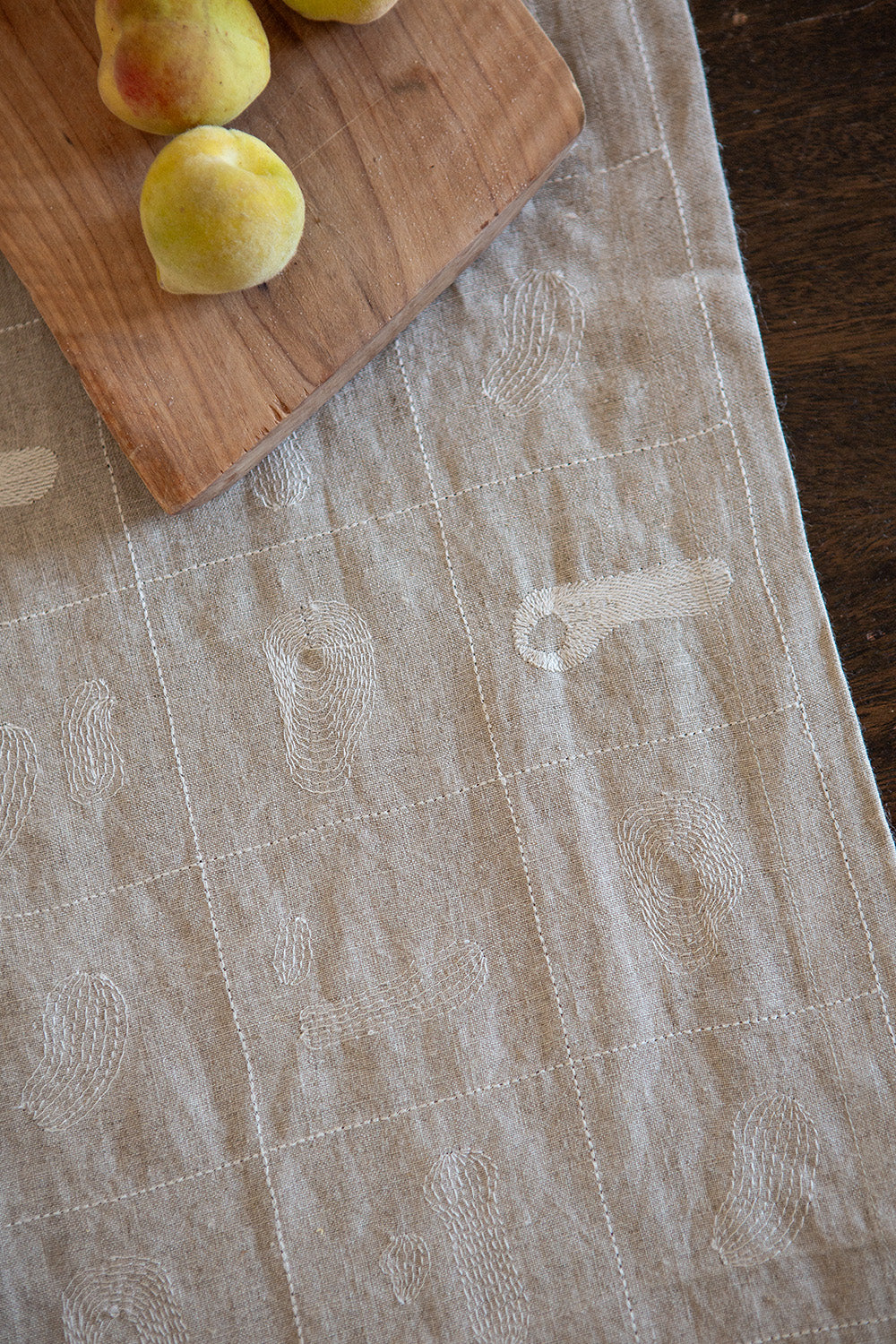 Textured Linen Apartment Interior Table Runner photo