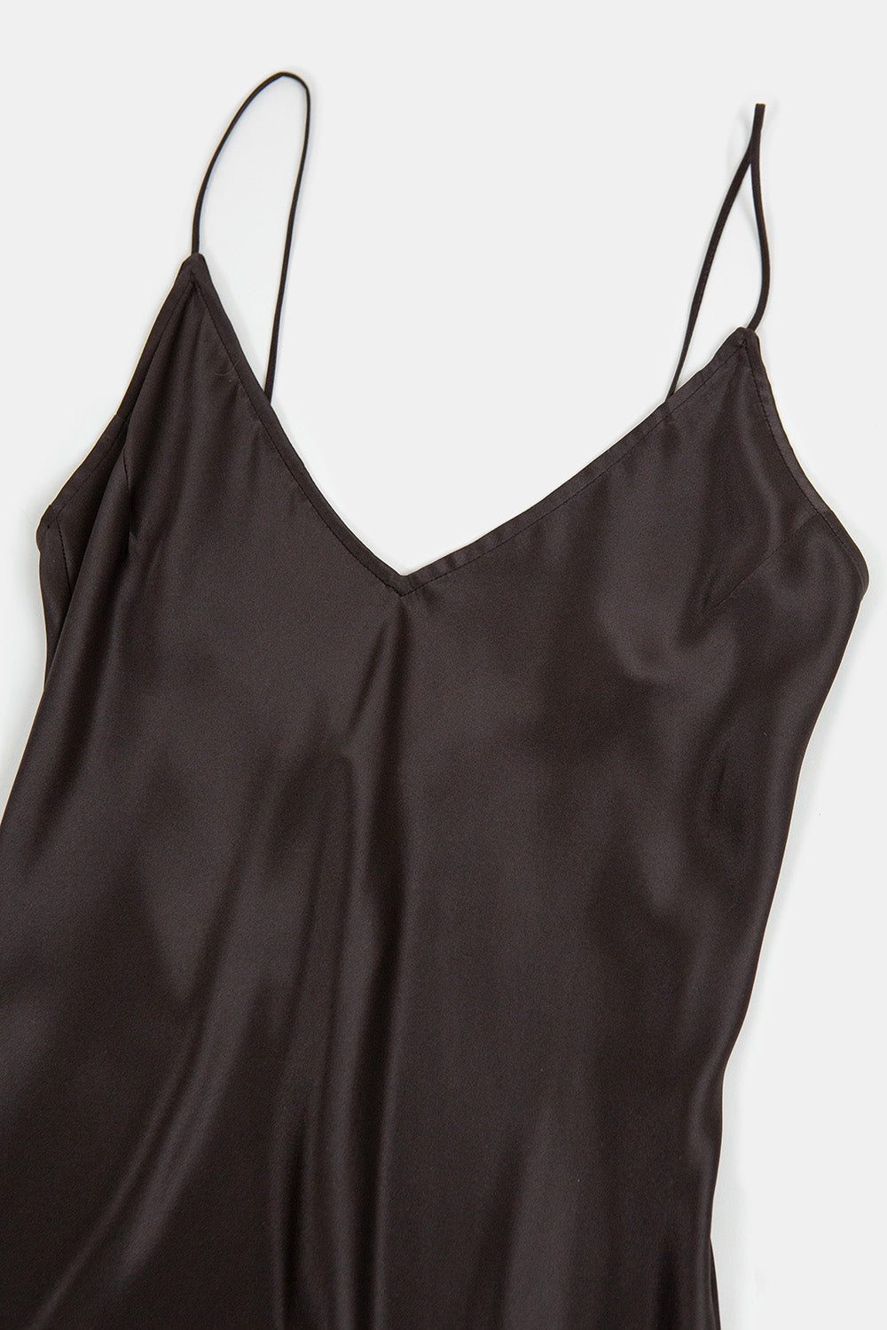 Tallulah Silk Charmeuse Gown in Nocino