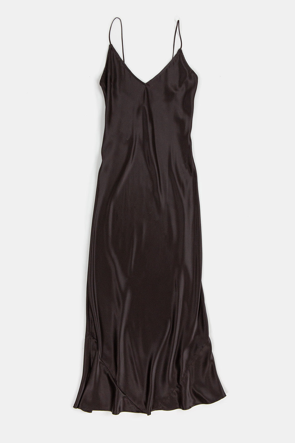 Tallulah Silk Charmeuse Gown in Nocino