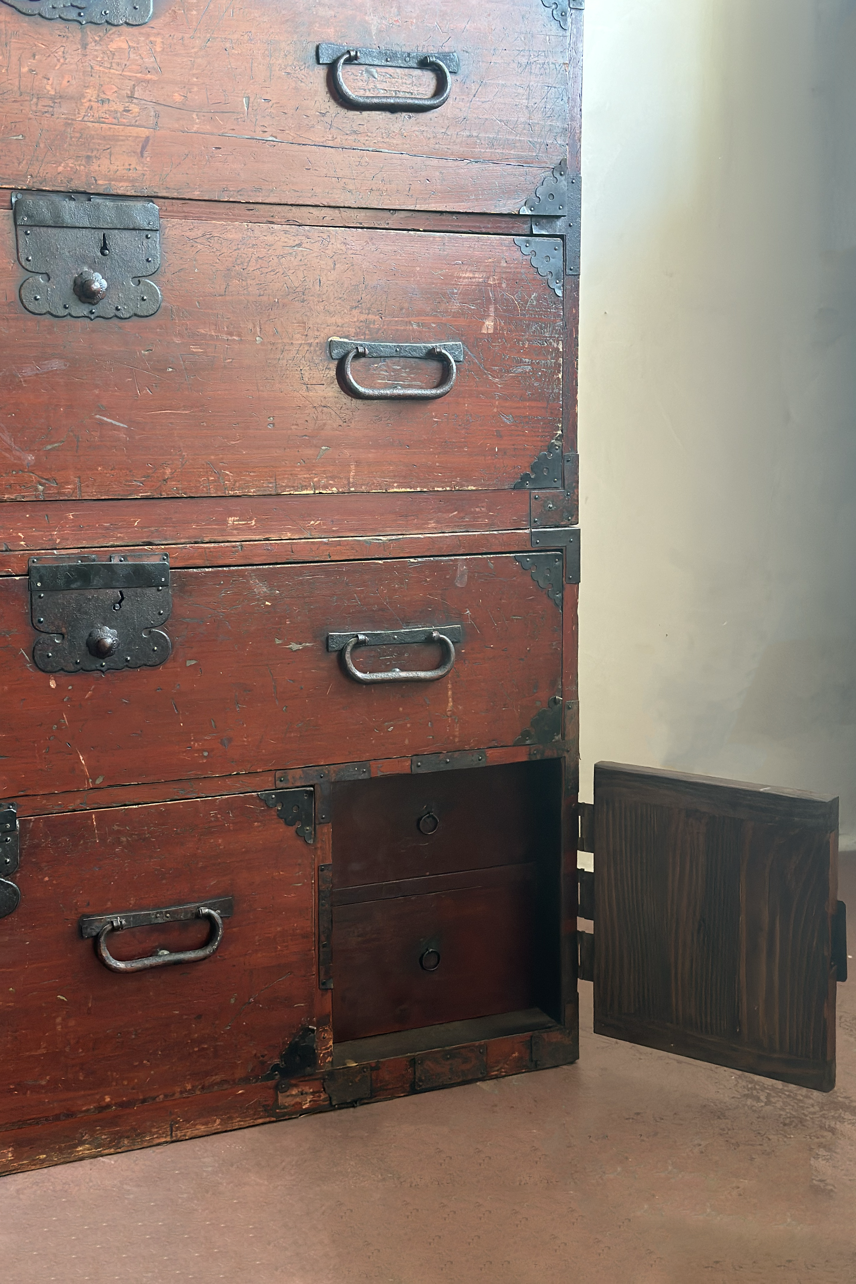 Antique Two-Part Japanese Tansu